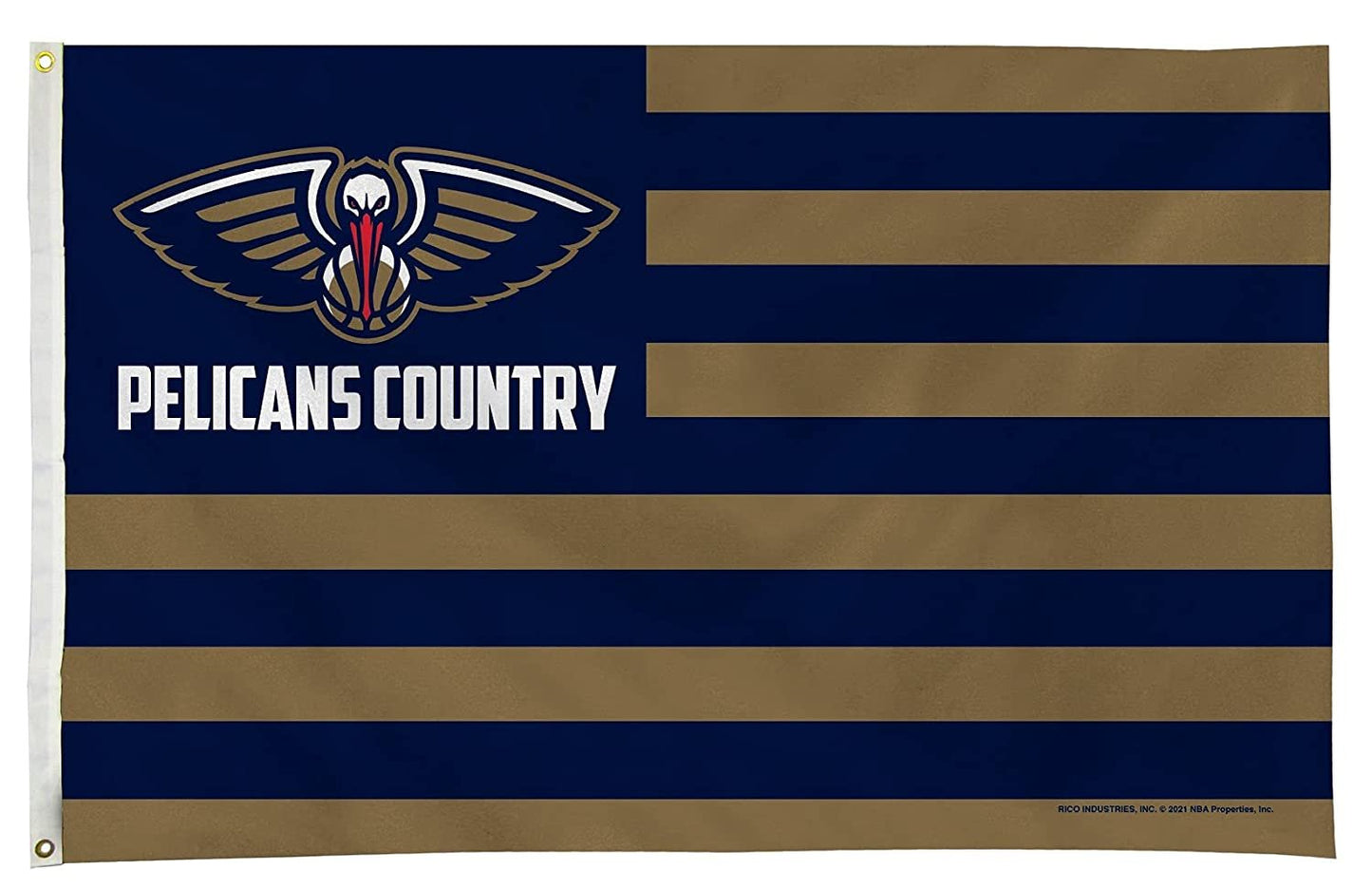 New Orleans Pelicans Flag Banner 3x5 Country Design Premium with Metal Grommets Outdoor House Basketball by Fielders Choice