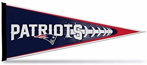 New England Patriots Soft Felt Pennant, Football Design, 12x30 Inch, Easy To Hang by Fielders Choice