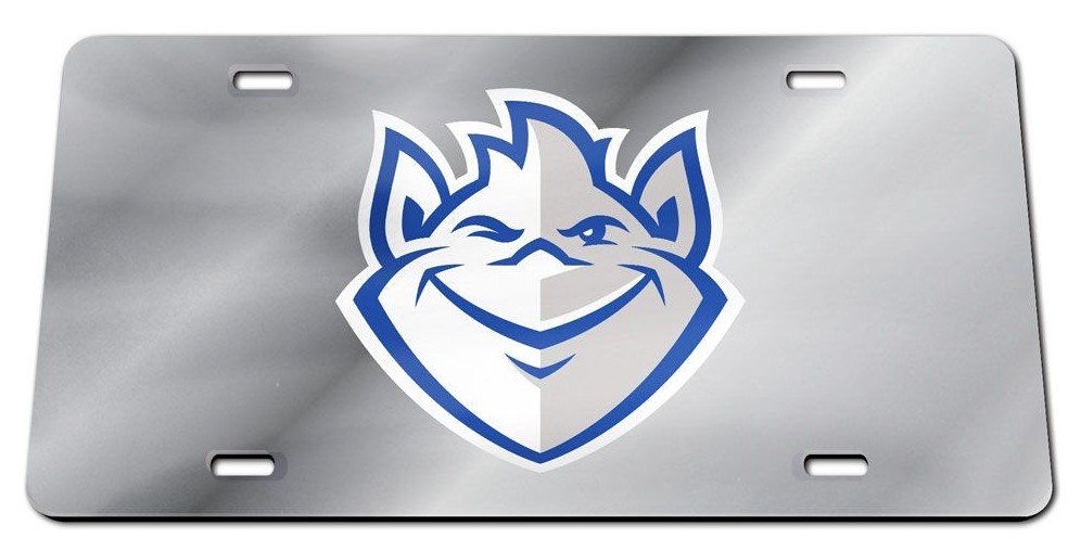 Saint Louis University Billikens Premium Laser Cut Tag License Plate, Mirrored Acrylic Inlaid, 12x6 Inch by Fielders Choice