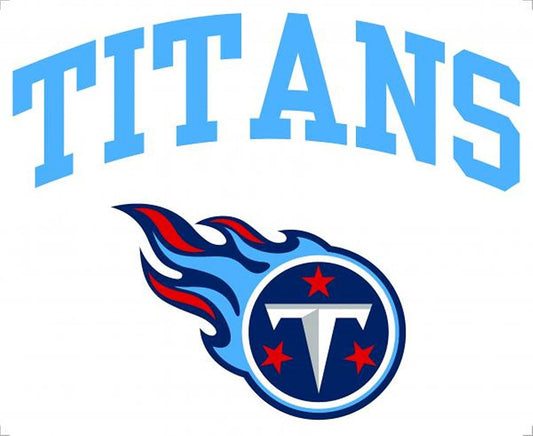 Tennessee Titans 12" ARCHED Decal Flat Vinyl Reusable Repositionable Auto Home Football by Fielders Choice