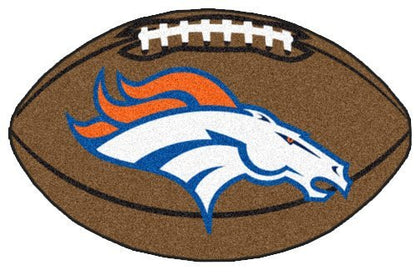 FANMATS 5719 Denver Broncos Football Rug - 20.5in. x 32.5in. | Sports Fan Home Decor Rug and Tailgating Mat by Fielders Choice
