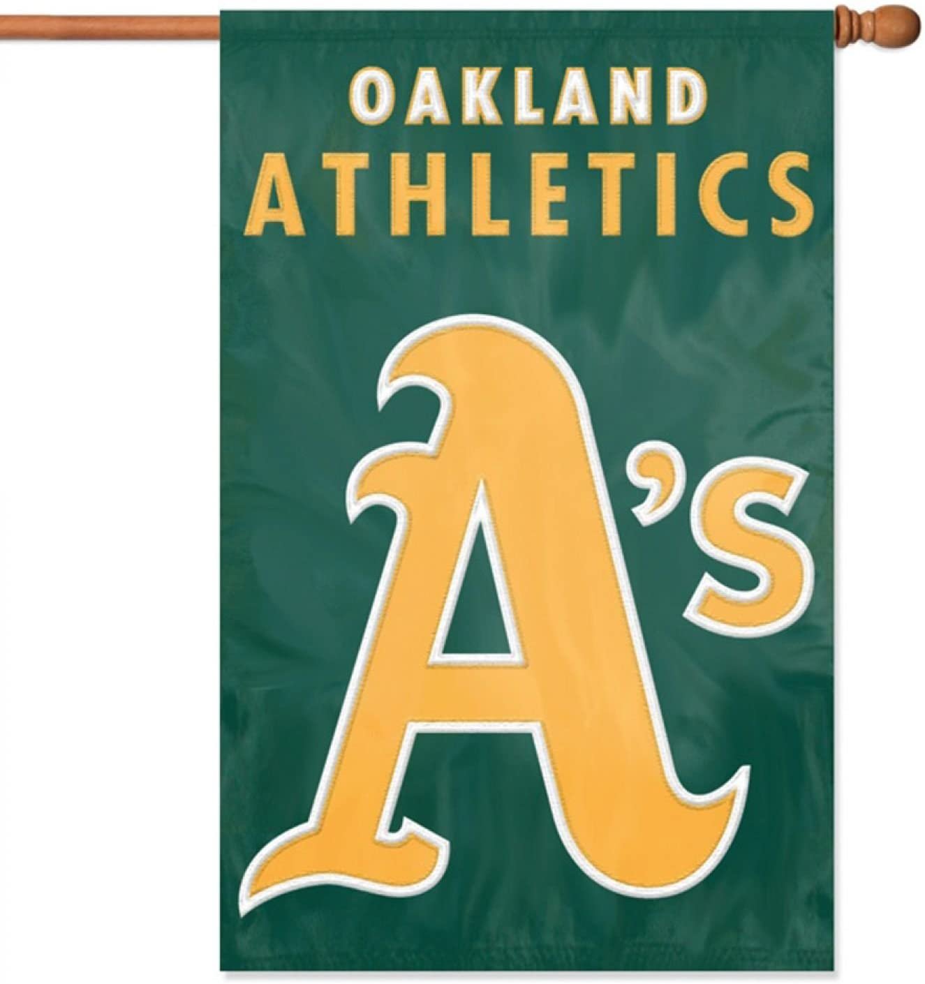 Oakland Athletics A's Banner Flag Premium Double Sided Embroidered Applique 28x44 Inch by Fielders Choice