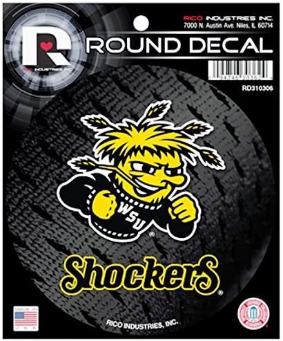 Wichita State Shockers New Design 4" Round Flat Vinyl Decal Bumper Sticker Emblem University of by Fielders Choice