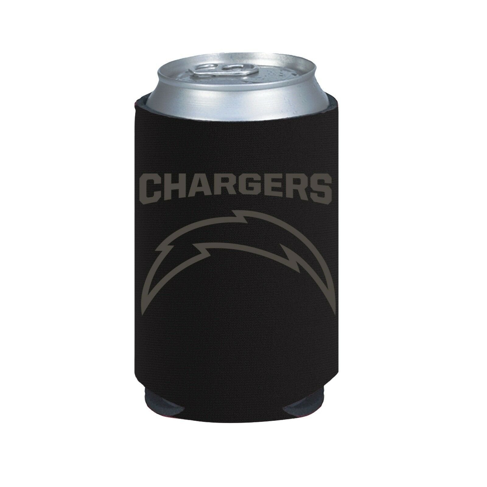 Los Angeles Chargers 2-Pack BLACK TONAL CAN Koozie Neoprene Holder Football by Fielders Choice