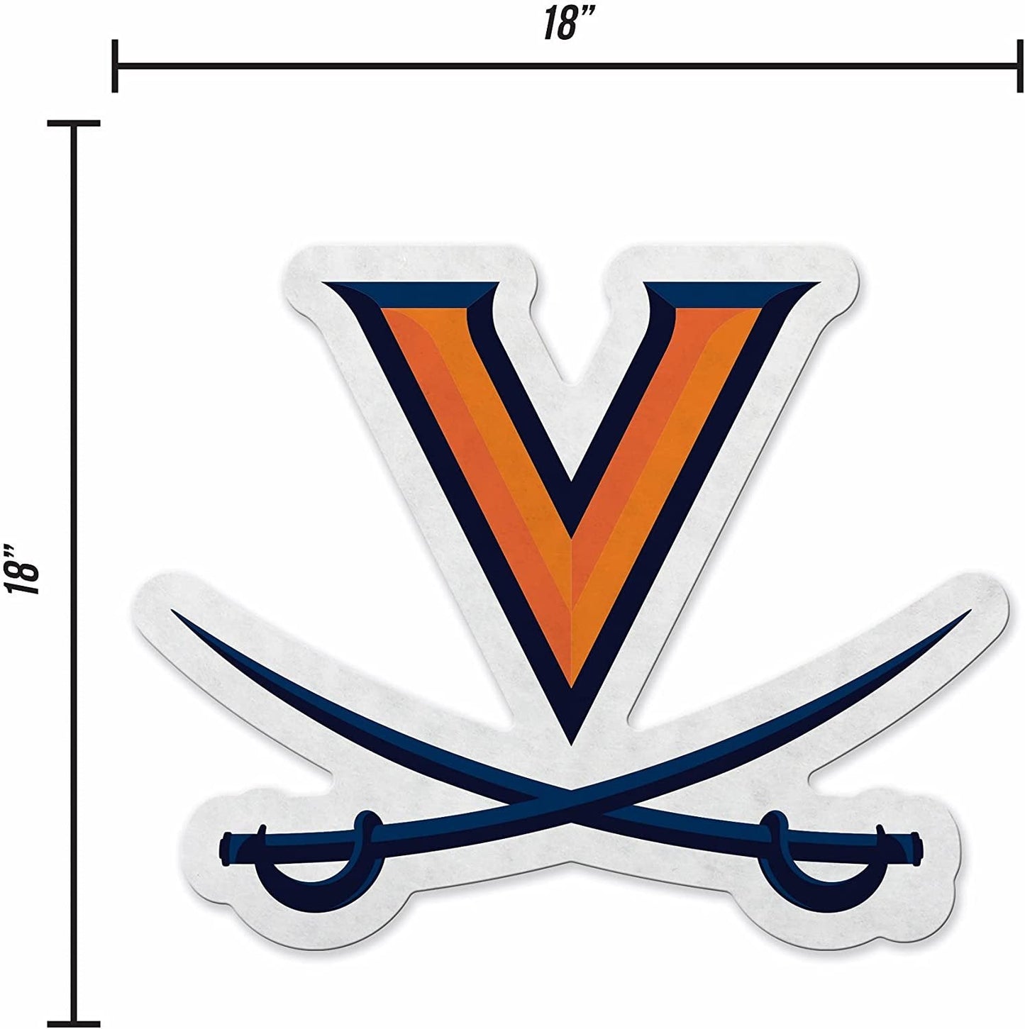 University of Virginia Cavaliers Soft Felt Pennant, Primary Design, Shape Cut, 18 Inch, Easy To Hang by Fielders Choice