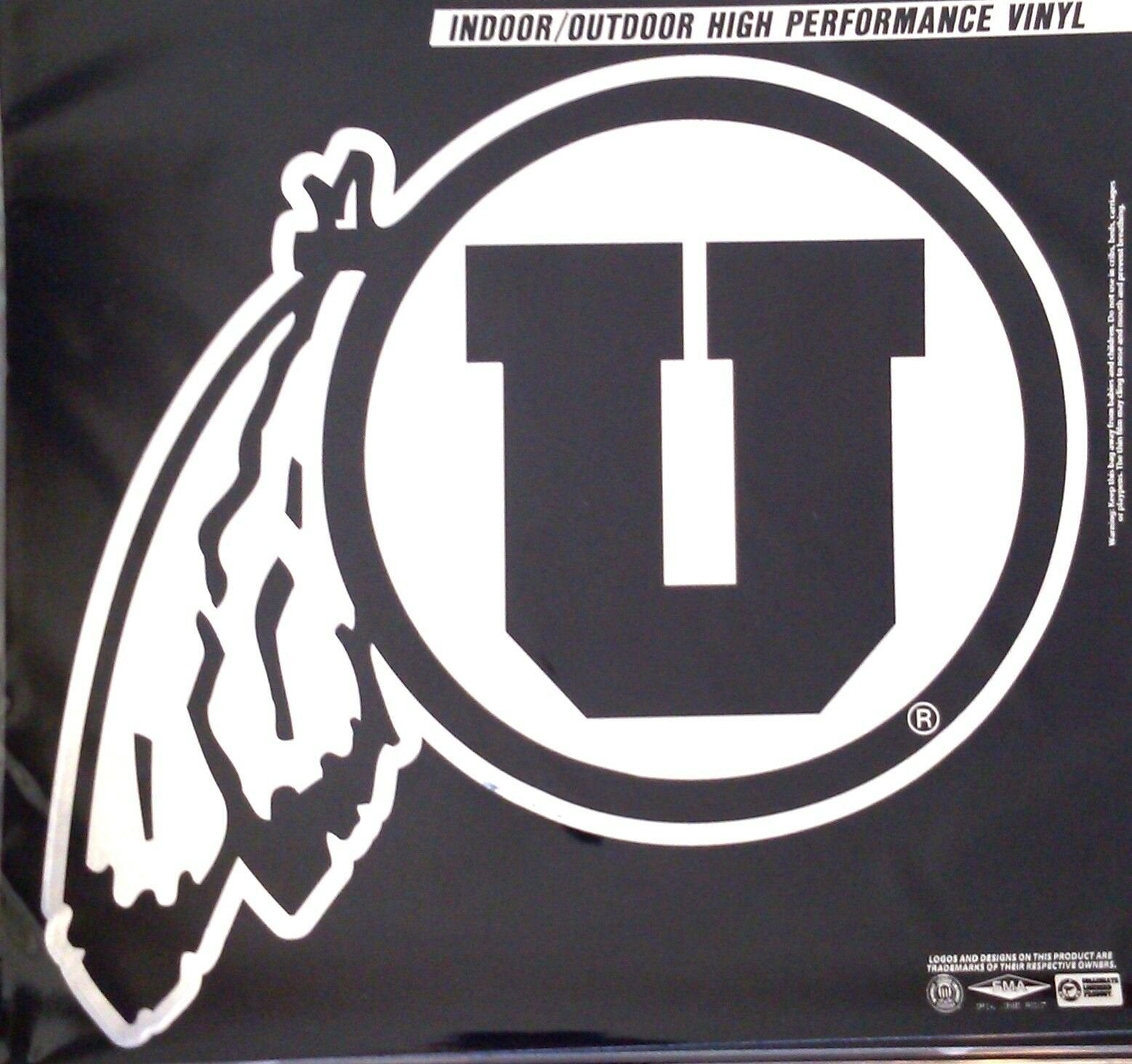 University of Utah Utes 6 Inch Magnet, Metallic Chrome Shimmer Design, Auto Home by Fielders Choice