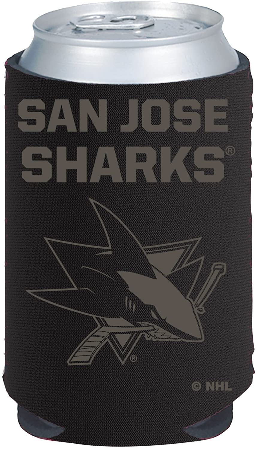 San Jose Sharks 2-Pack Black Tonal Beverage Insulator Neoprene Holder Cooler Decal Hockey by Fielders Choice