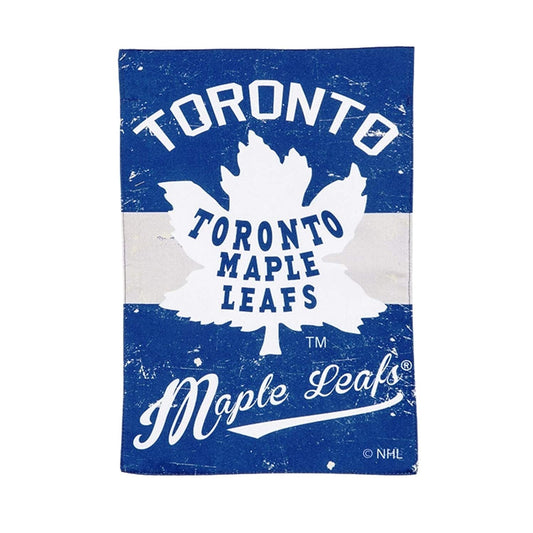 Toronto Maple Leafs Premium House Flag Banner, Vintage Retro Logo, Double Sided, Linen, 28x44 Inch by Fielders Choice