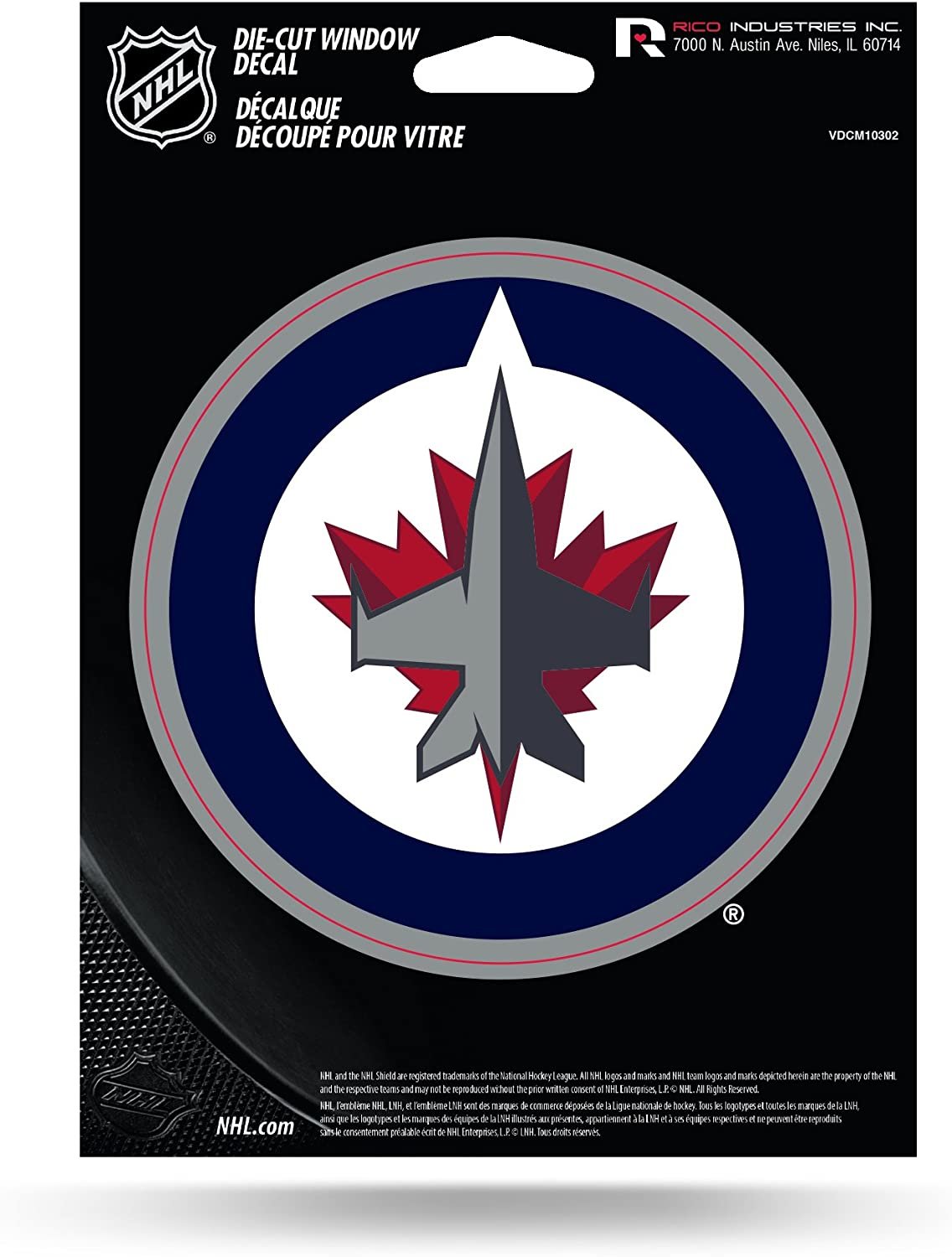 Winnipeg Jets 5 Inch Vinyl Decal Sticker Flat Die Cut by Fielders Choice
