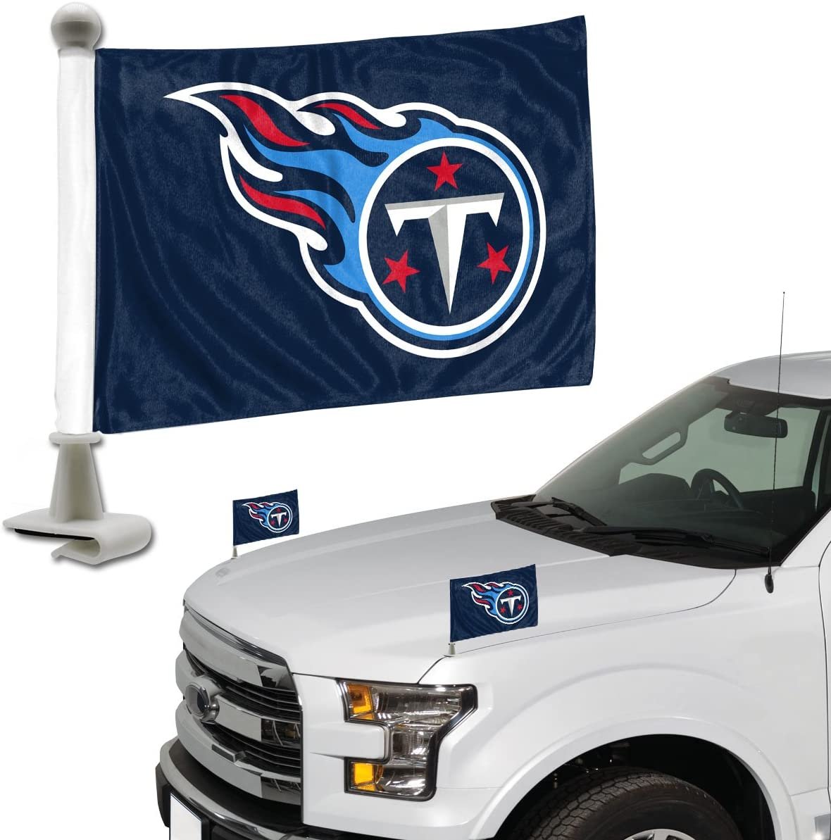 FANMATS ProMark NFL Tennessee Titans Flag Set 2-Piece Ambassador Style, Team Color, One Size by Fielders Choice