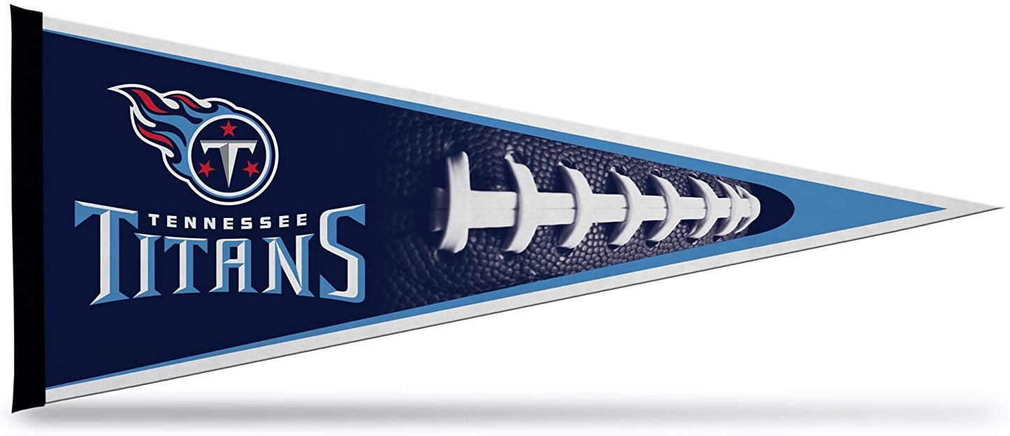Tennessee Titans Soft Felt Pennant, Football Design, 12x30 Inch, Easy To Hang by Fielders Choice