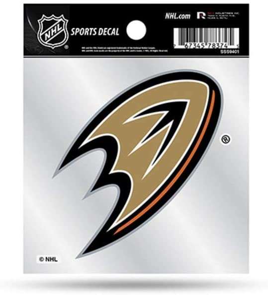 Anaheim Ducks 4x4 Inch Die Cut Decal Sticker, Primary Logo, Clear Backing by Fielders Choice