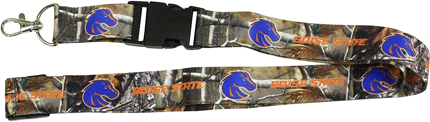Boise State University Broncos Camo Lanyard Keychain Double Sided Breakaway Safety Design Adult 18 Inch by Fielders Choice