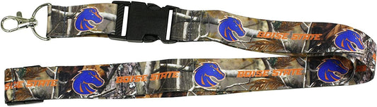 Boise State University Broncos Camo Lanyard Keychain Double Sided Breakaway Safety Design Adult 18 Inch by Fielders Choice