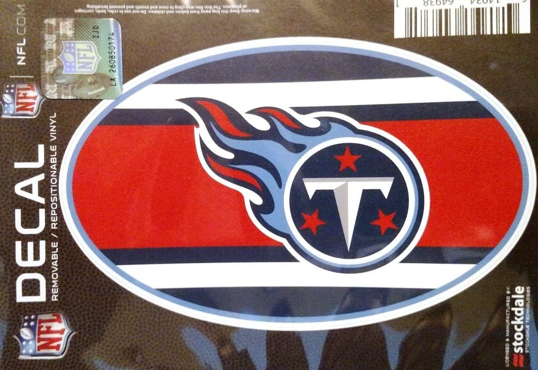 Tennessee Titans 5"x7" SUPER STRIPE Repositionable Vinyl Decal Auto Home Football by Fielders Choice