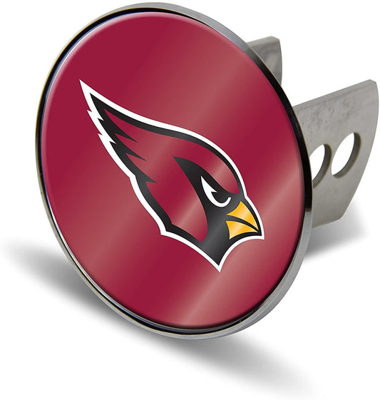 Arizona Cardinals Metal Hitch Cover with Laser Cut Mirrored Acrylic Insert for 2 Inch Receiver by Fielders Choice