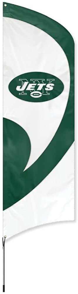 New York Jets Tall Team Flag Tailgating Flag Kit 8.5 x 2.5 feet with Pole by Fielders Choice