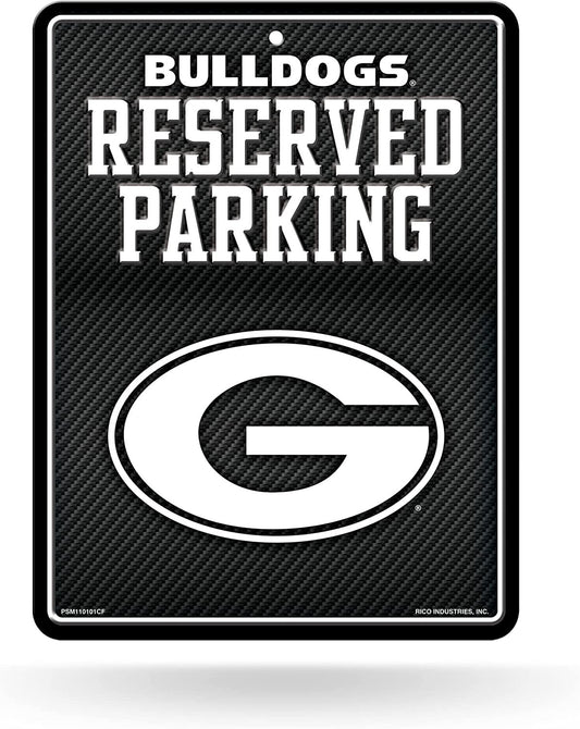 University of Georgia Bulldogs Metal Parking Sign, Carbon Fiber Design 8.5x11 Inch by Fielders Choice