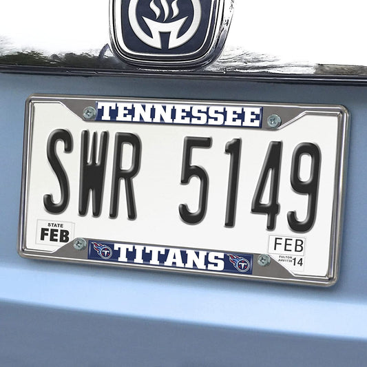 Tennessee Titans Metal License Plate Frame Chrome Tag Cover 6x12 Inch by Fielders Choice