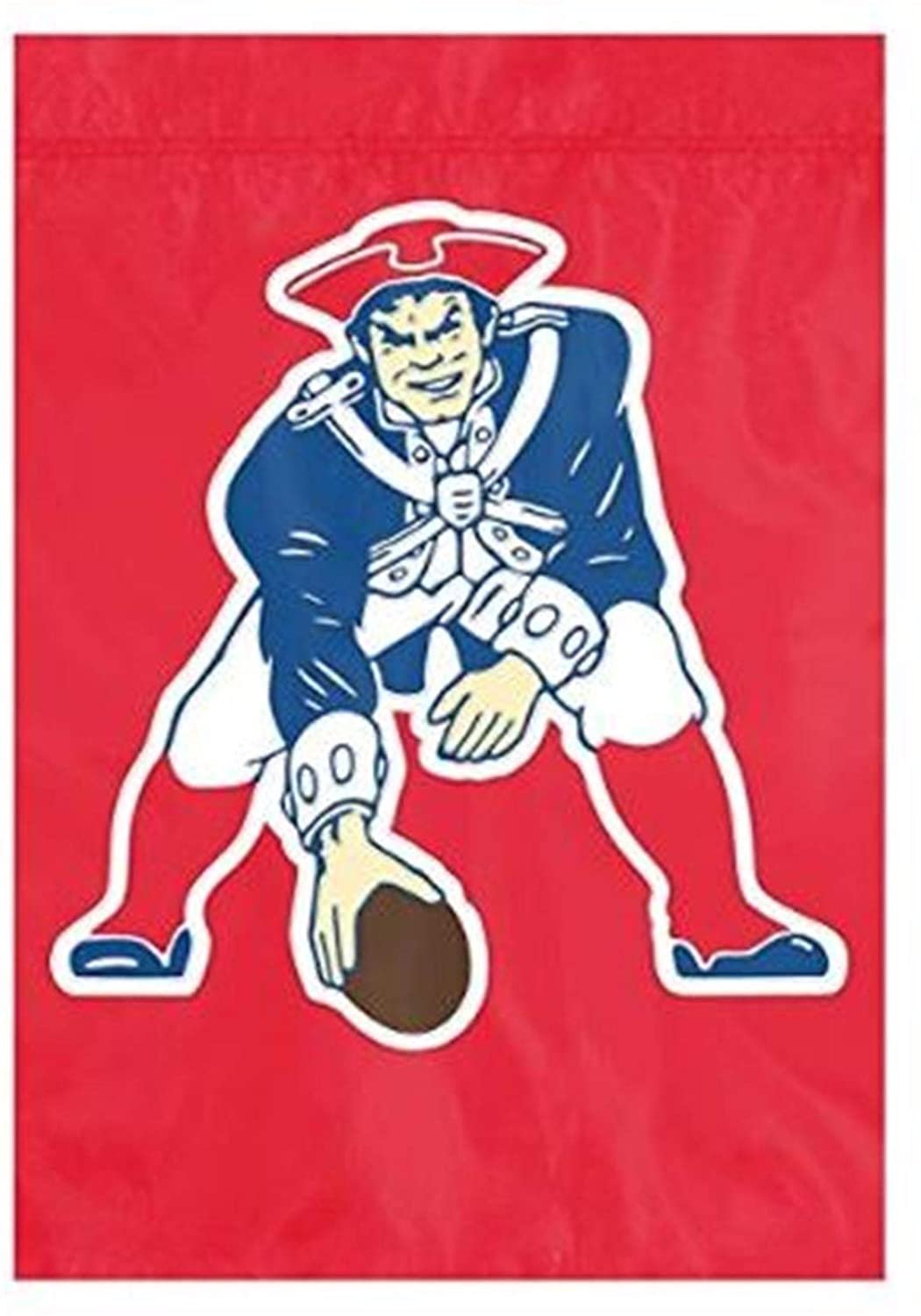 New England Patriots Retro Logo Premium Garden Flag Banner Applique Embroidered 12.5x18 Inch by Fielders Choice
