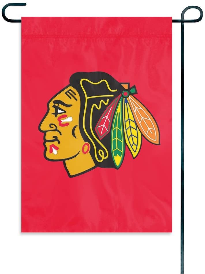 Chicago Blackhawks Premium Garden Flag Banner Applique Embroidered 10.5x15 Inch by Fielders Choice