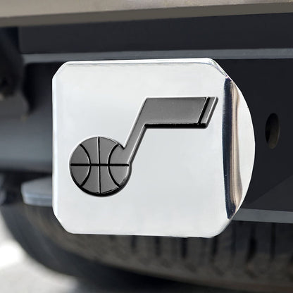Utah Jazz Hitch Cover Solid Metal with Raised Chrome Metal Emblem 2" Square Type III by Fielders Choice