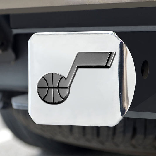 Utah Jazz Hitch Cover Solid Metal with Raised Chrome Metal Emblem 2" Square Type III by Fielders Choice