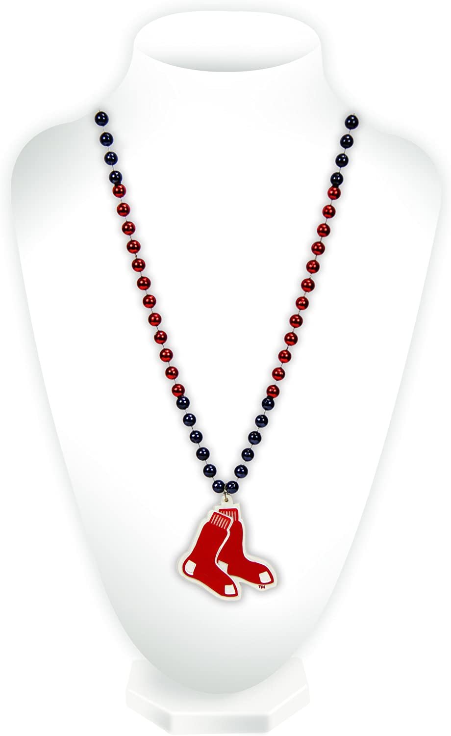 Boston Red Sox Necklace Beads with Medallion by Fielders Choice