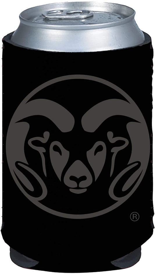 Colorado State Rams 2-Pack Tonal Black Design 12oz CAN Neoprene Beverage Insulator Holder Cooler University of by Fielders Choice
