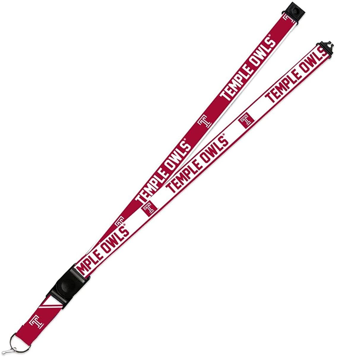 Temple Owls Lanyard Keychain 2-sided Breakaway Clip University of by Fielders Choice