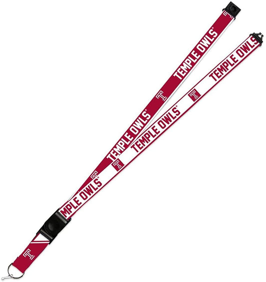 Temple Owls Lanyard Keychain 2-sided Breakaway Clip University of by Fielders Choice