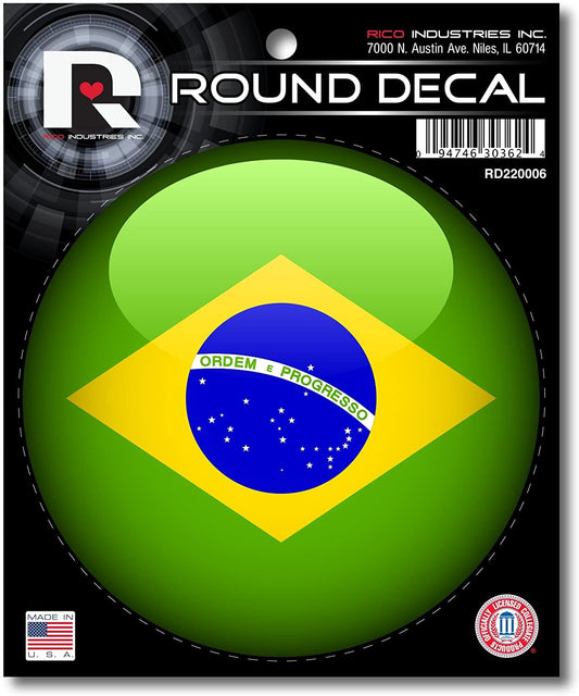 Rico Industries World Cup Soccer Brazil Country Round Decal by Fielders Choice