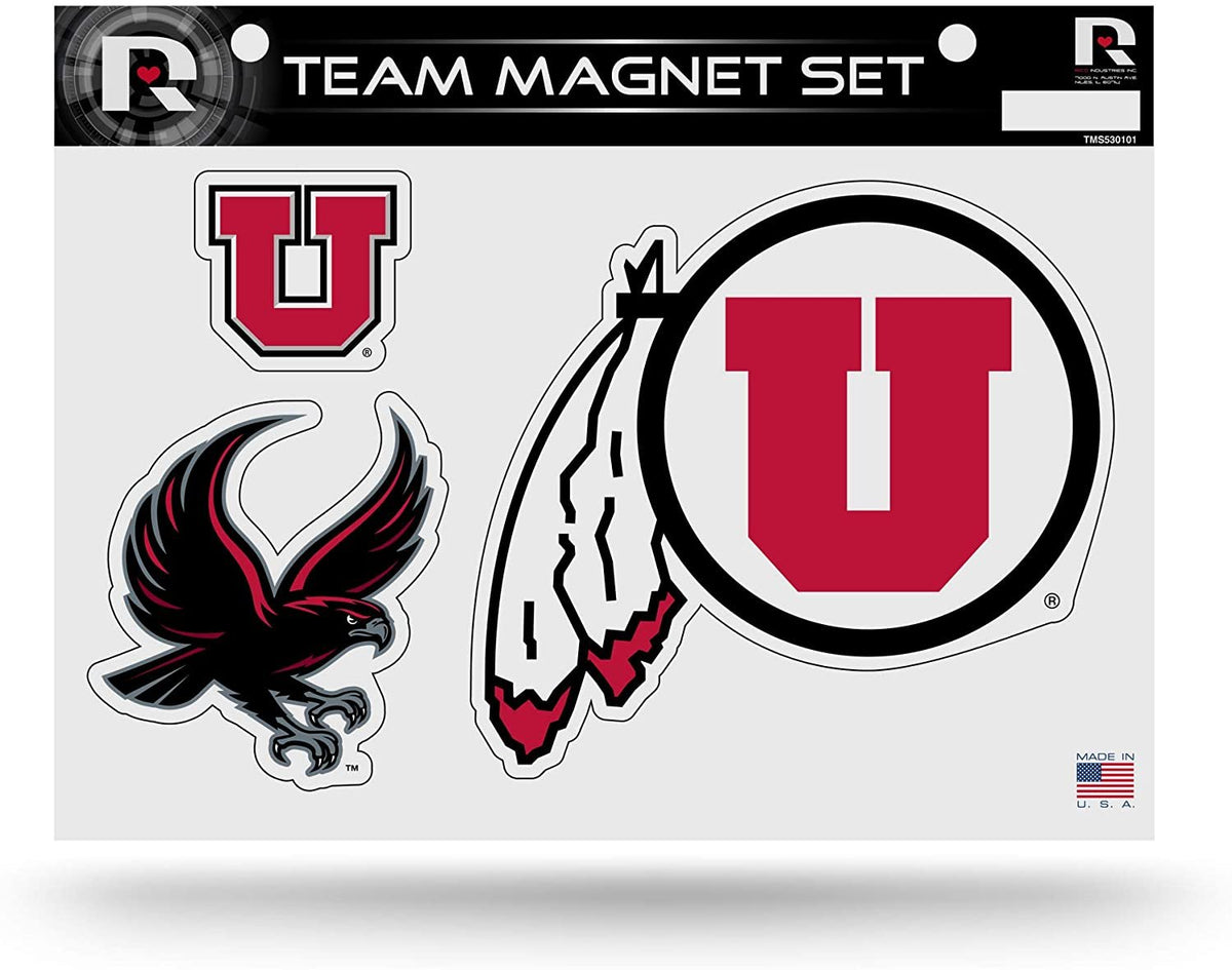 University of Utah Utes Multi Magnet Sheet Shape Cut 8x11 Inch by Fielders Choice