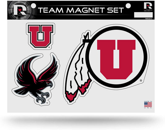University of Utah Utes Multi Magnet Sheet Shape Cut 8x11 Inch by Fielders Choice