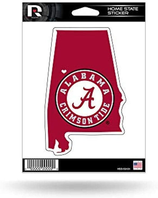 University of Alabama Crimson Tide 5 Inch Sticker Decal, Home State Design, Flat Vinyl, Full Adhesive Backing by Fielders Choice