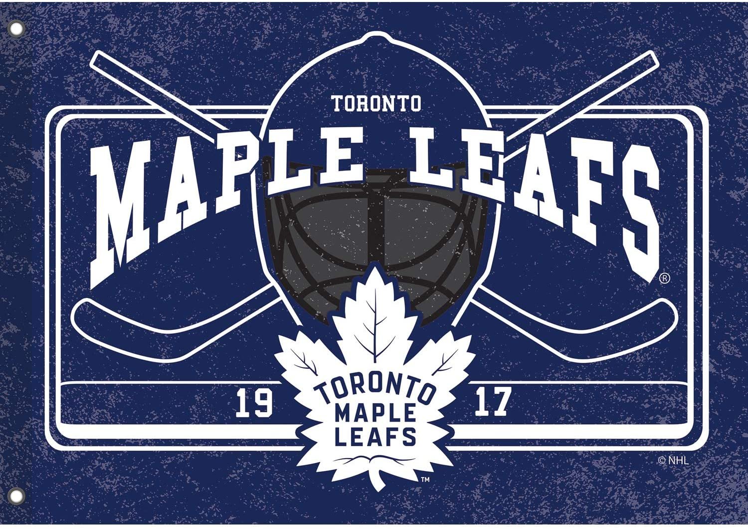 Toronto Maple Leafs Premium Double Sided Flag Banner, Estate Style, Linen, 36x52 Inch by Fielders Choice