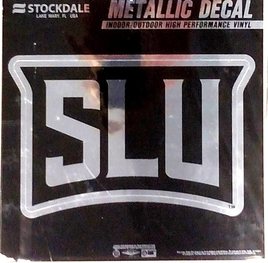 Saint Louis University Billikins 6 Inch Decal Sticker, Metallic Chrome Shimmer Design by Fielders Choice