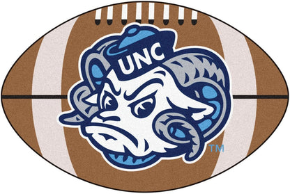 University of North Carolina Tar Heels UNC Floor Mat Area Rug, 20x32 Inch, Non-Skid Backing, Football Design by Fielders Choice