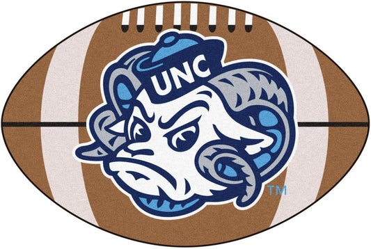 University of North Carolina Tar Heels UNC Floor Mat Area Rug, 20x32 Inch, Non-Skid Backing, Football Design by Fielders Choice