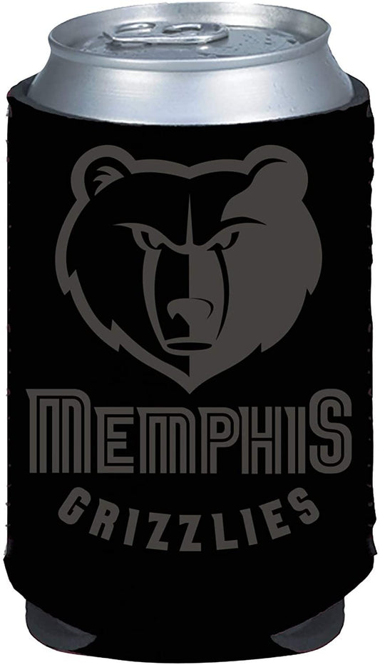 Memphis Grizzlies 2-Pack Tonal Black Design 12oz CAN Neoprene Beverage Insulator Holder Cooler Basketball by Fielders Choice