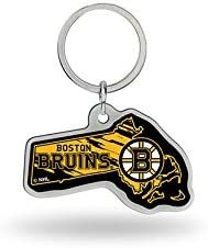 Boston Bruins Metal Keychain State Shaped by Fielders Choice
