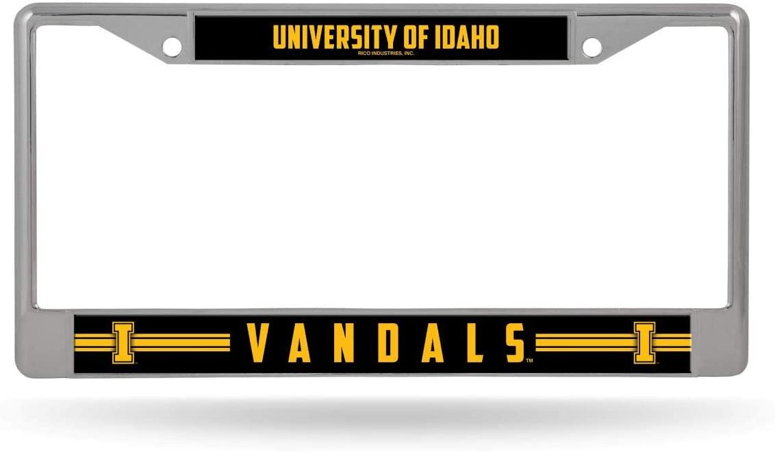 University of Idaho Vandals Premium Metal License License Plate Frame Chrome Tag Cover, 12x6 Inch by Fielders Choice