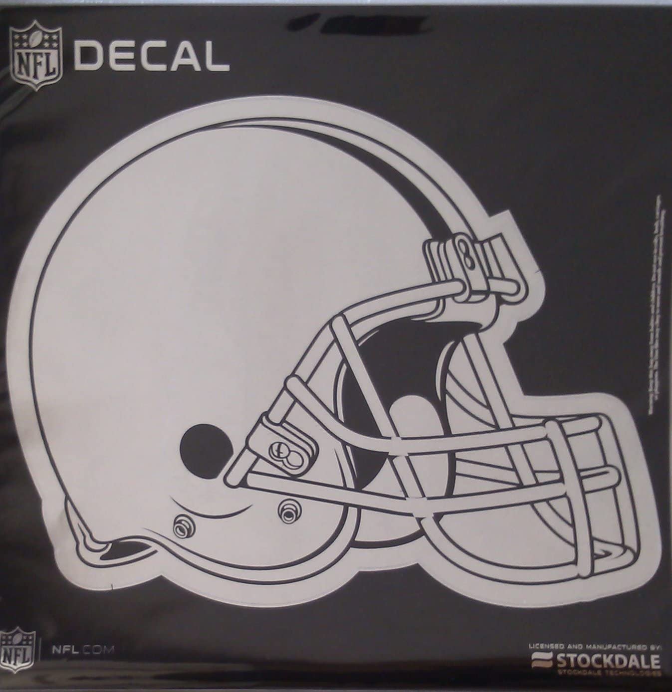 Cleveland Browns 6 Inch Decal Sticker, Metallic Chrome Shimmer Design by Fielders Choice