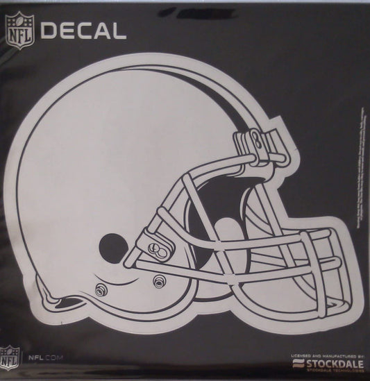Cleveland Browns 6 Inch Decal Sticker, Metallic Chrome Shimmer Design by Fielders Choice