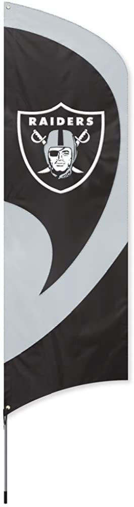 Las Vegas Raiders Tall Team Flag Tailgating Flag Kit 8.5 x 2.5 feet with Pole by Fielders Choice