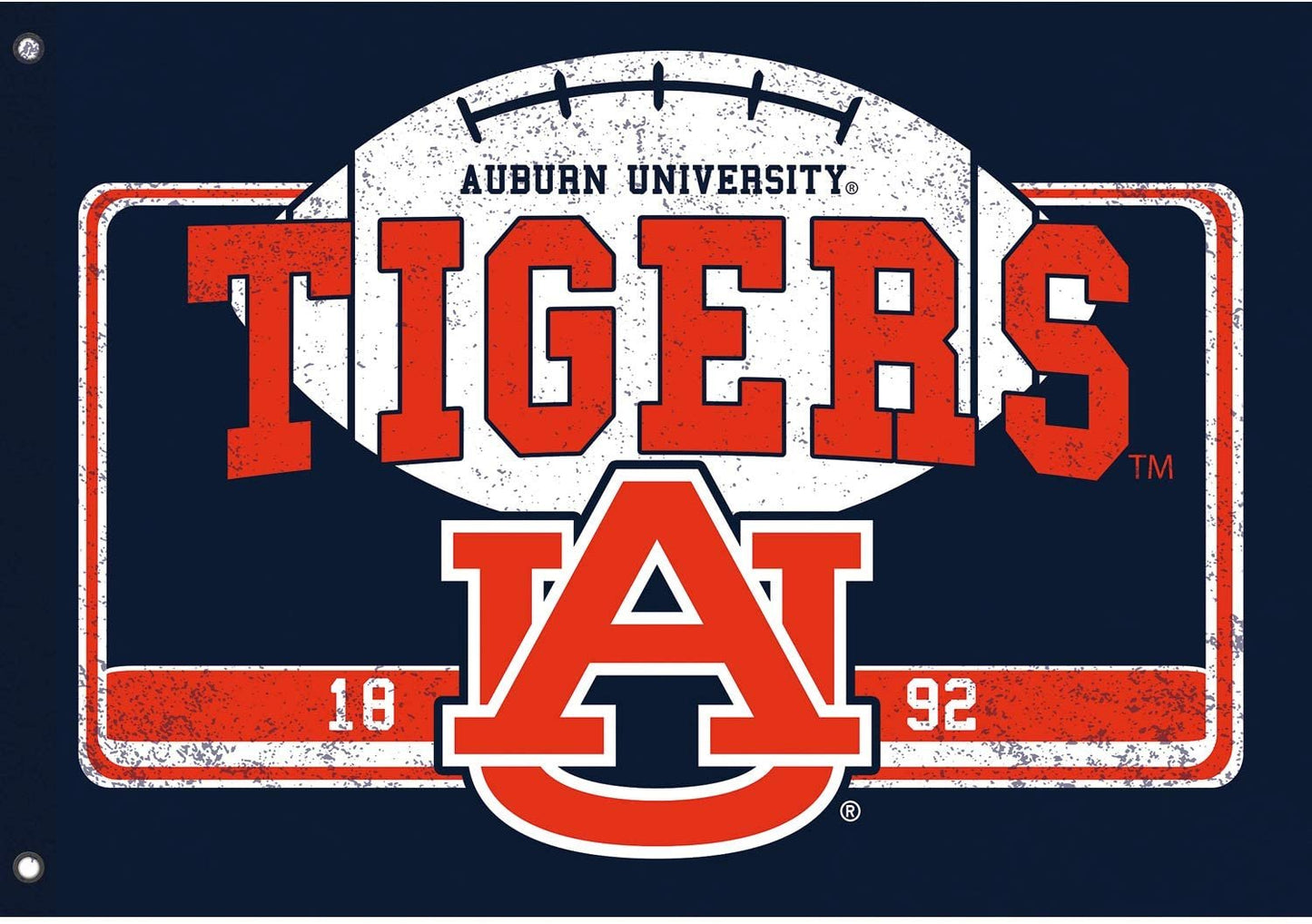 Auburn University Tigers Premium Double Sided Flag Banner, Estate Style, Linen, 36x52 Inch by Fielders Choice