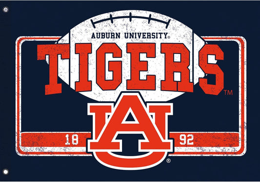 Auburn University Tigers Premium Double Sided Flag Banner, Estate Style, Linen, 36x52 Inch by Fielders Choice