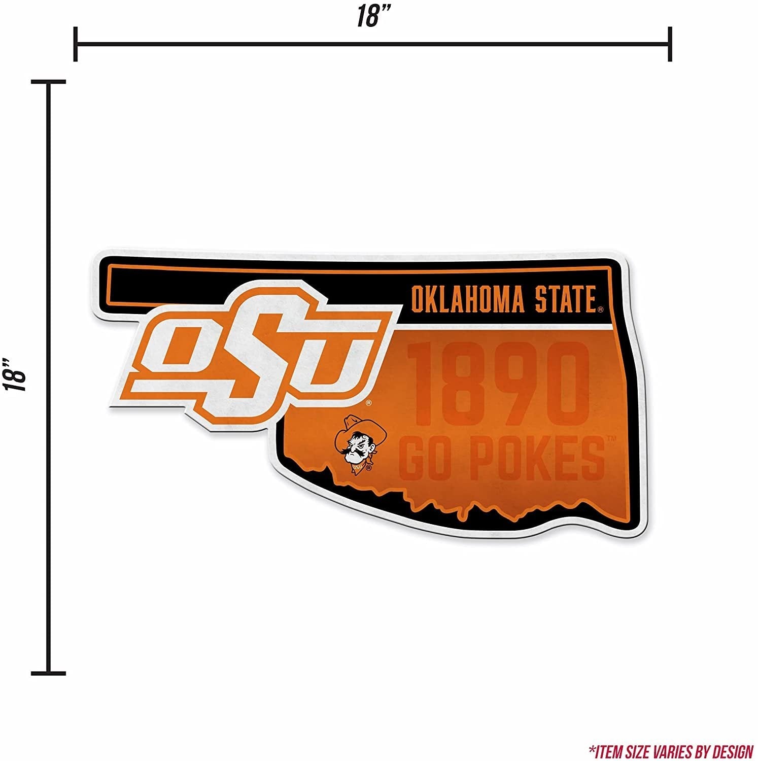 Oklahoma State Cowboys Pennant State Shape 18 Inch Soft Felt University of by Fielders Choice