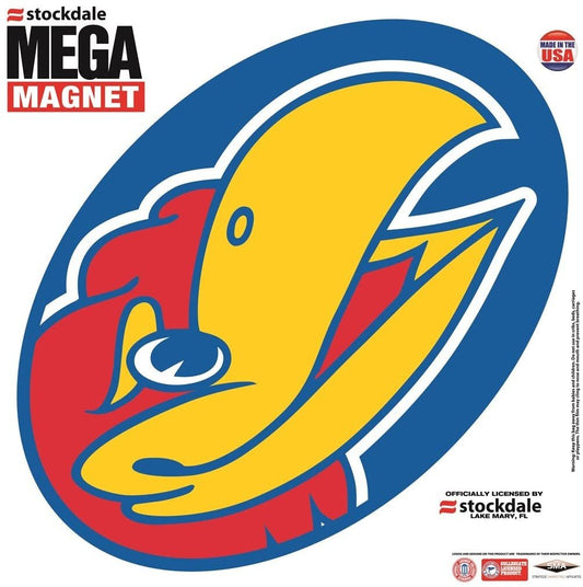 Kansas Jayhawks University of 12 Inch Magnet Mega Logo Design Oval by Fielders Choice