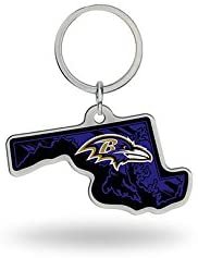 Baltimore Ravens Metal Keychain State Shaped by Fielders Choice